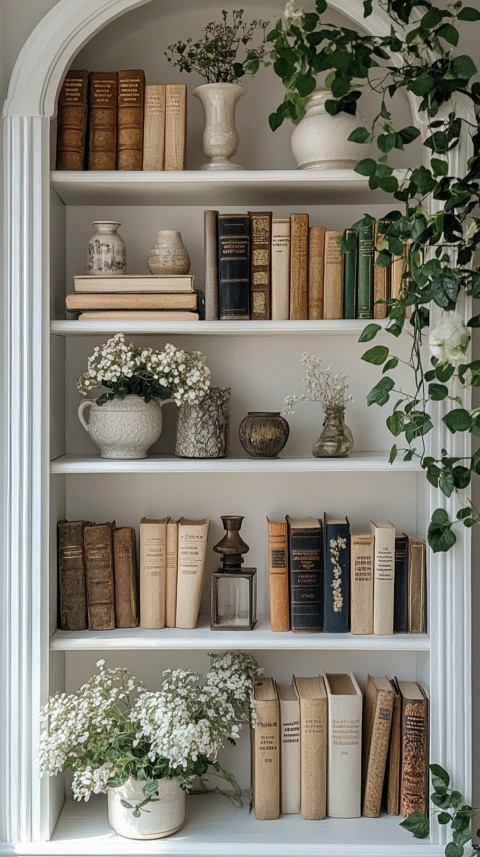 Neat Bookshelf with Minimal Decor – Feminine Blogger Aesthetic (124)