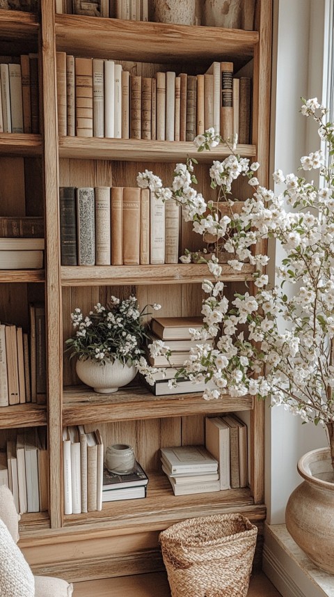 Neat Bookshelf with Minimal Decor – Feminine Blogger Aesthetic (125)