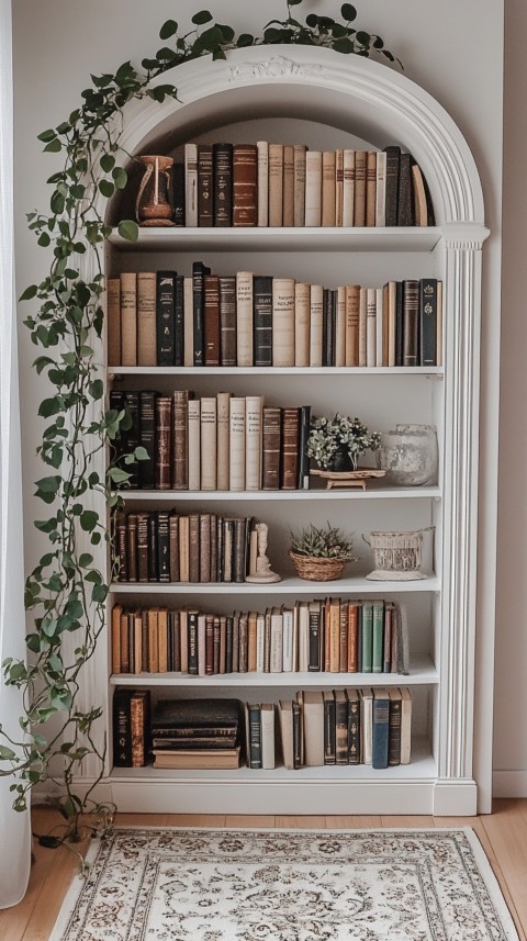 Neat Bookshelf with Minimal Decor – Feminine Blogger Aesthetic (143)