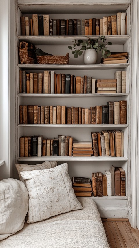 Neat Bookshelf with Minimal Decor – Feminine Blogger Aesthetic (153)