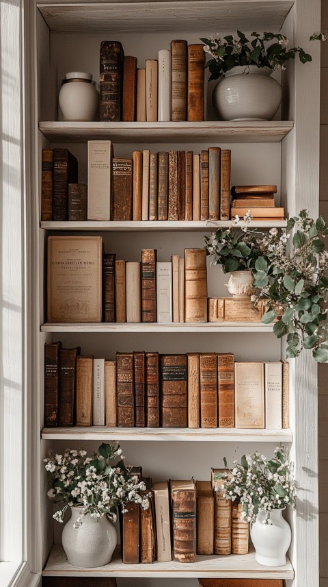 Neat Bookshelf with Minimal Decor – Feminine Blogger Aesthetic (160)