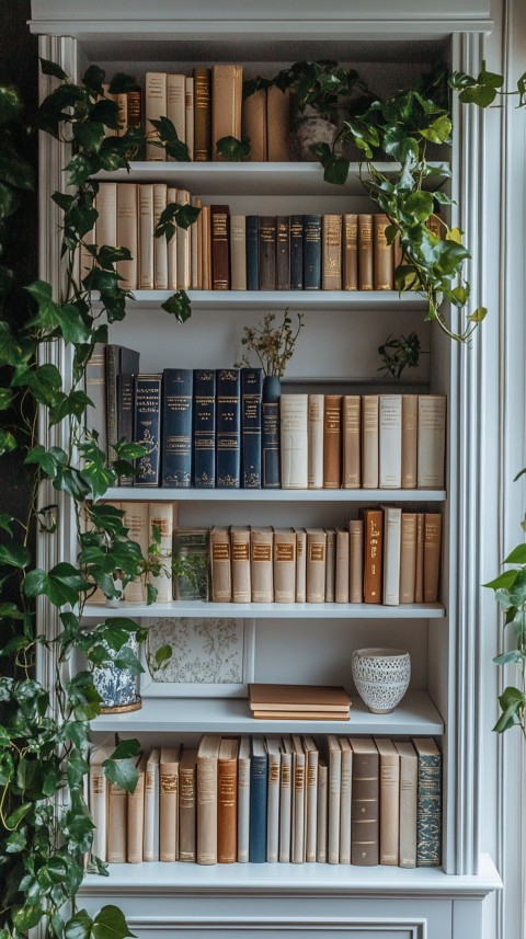 Neat Bookshelf with Minimal Decor – Feminine Blogger Aesthetic (152)