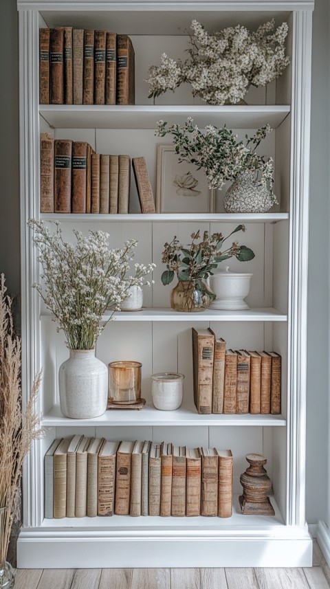 Neat Bookshelf with Minimal Decor – Feminine Blogger Aesthetic (170)