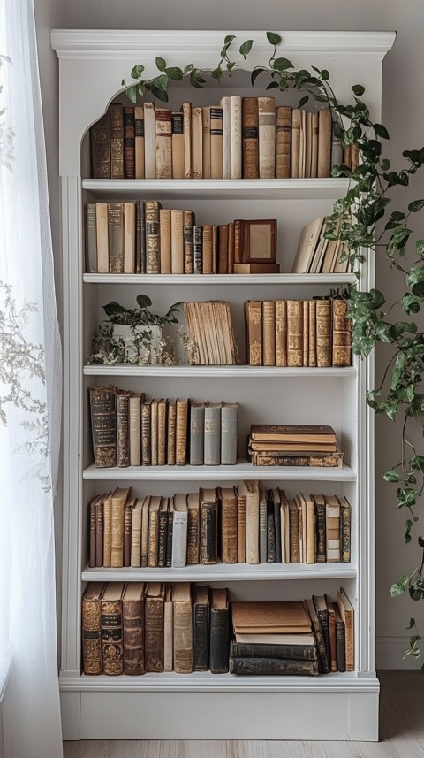 Neat Bookshelf with Minimal Decor – Feminine Blogger Aesthetic (175)