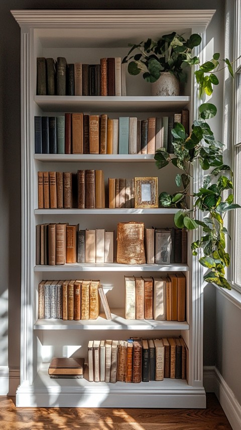 Neat Bookshelf with Minimal Decor – Feminine Blogger Aesthetic (182)