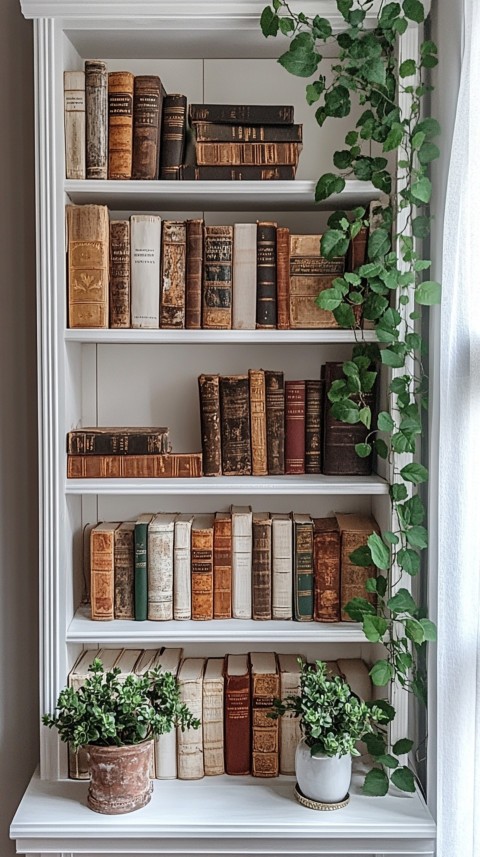 Neat Bookshelf with Minimal Decor – Feminine Blogger Aesthetic (189)