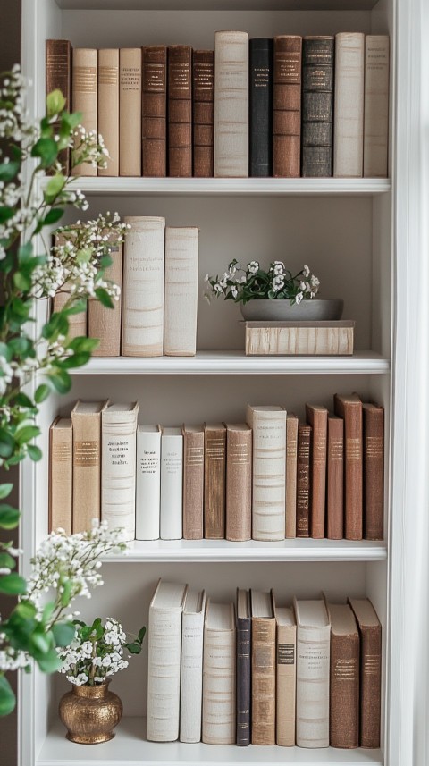 Neat Bookshelf with Minimal Decor – Feminine Blogger Aesthetic (203)