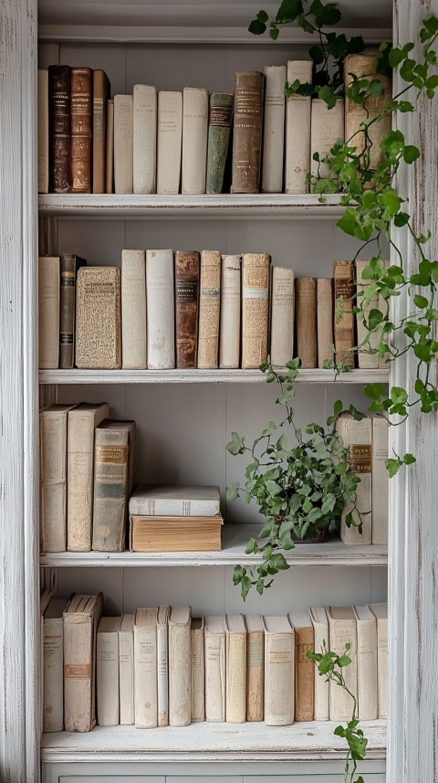 Neat Bookshelf with Minimal Decor – Feminine Blogger Aesthetic (226)