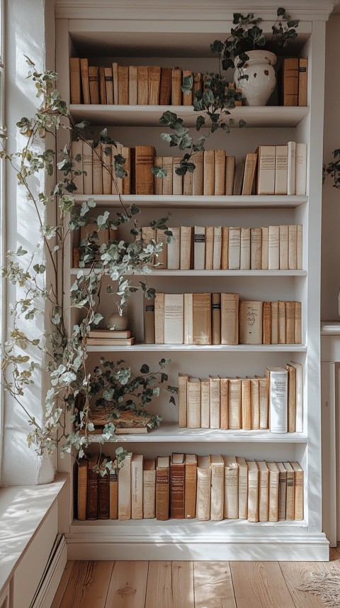 Neat Bookshelf with Minimal Decor – Feminine Blogger Aesthetic (230)