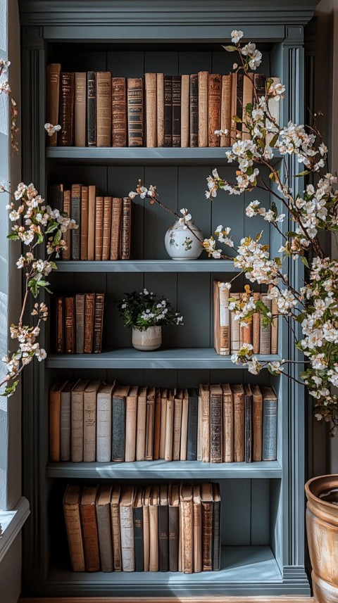 Neat Bookshelf with Minimal Decor – Feminine Blogger Aesthetic (249)