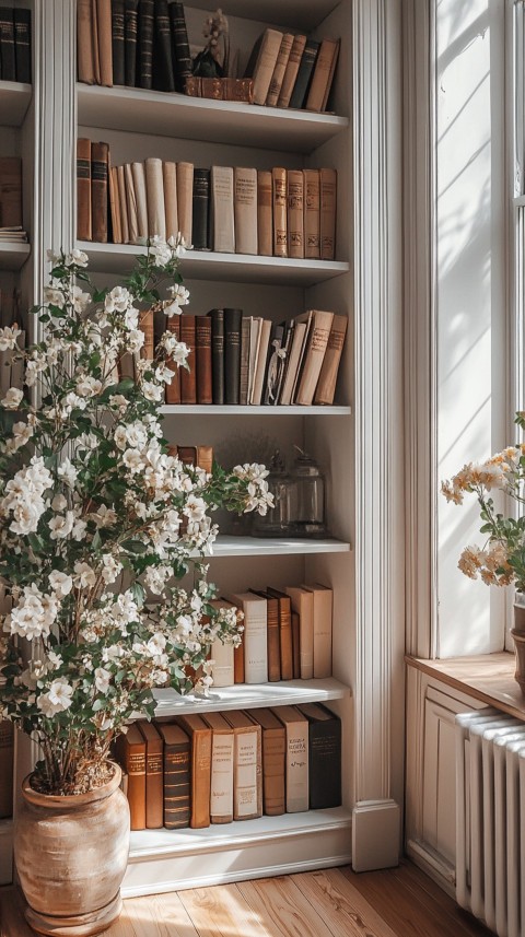 Neat Bookshelf with Minimal Decor – Feminine Blogger Aesthetic (242)