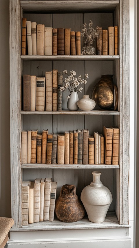 Neat Bookshelf with Minimal Decor – Feminine Blogger Aesthetic (246)