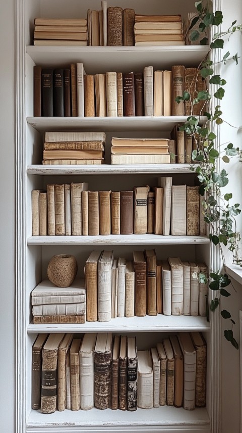 Neat Bookshelf with Minimal Decor – Feminine Blogger Aesthetic (252)