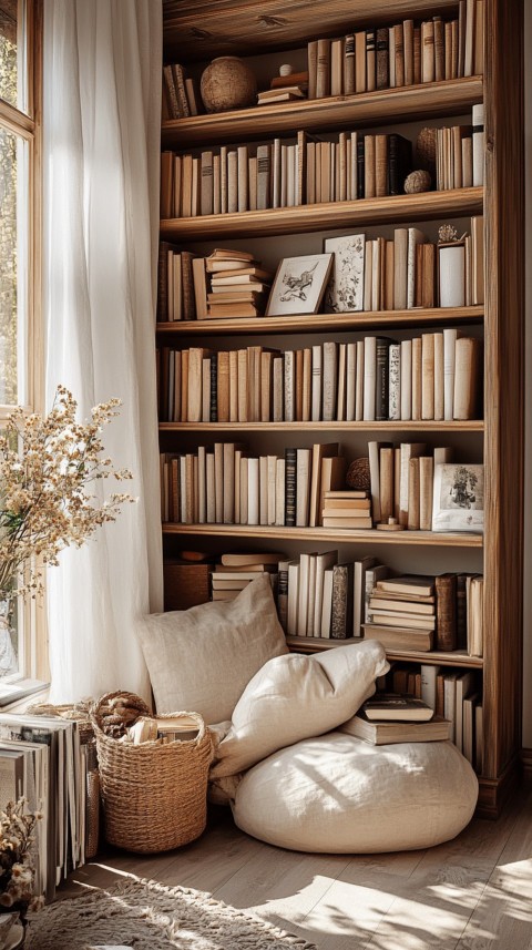 Neat Bookshelf with Minimal Decor – Feminine Blogger Aesthetic (256)