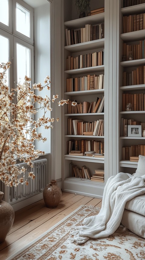 Neat Bookshelf with Minimal Decor – Feminine Blogger Aesthetic (291)