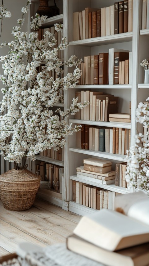 Neat Bookshelf with Minimal Decor – Feminine Blogger Aesthetic (286)