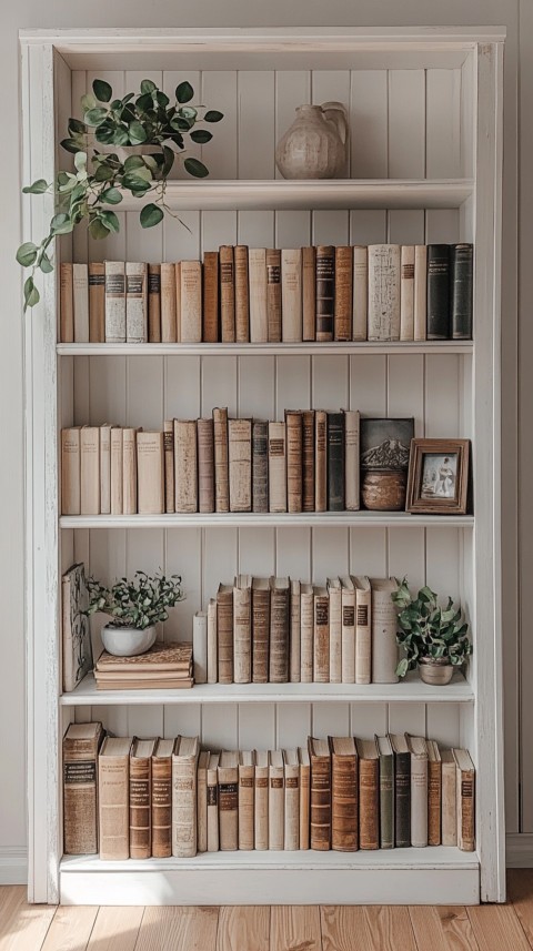 Neat Bookshelf with Minimal Decor – Feminine Blogger Aesthetic (273)