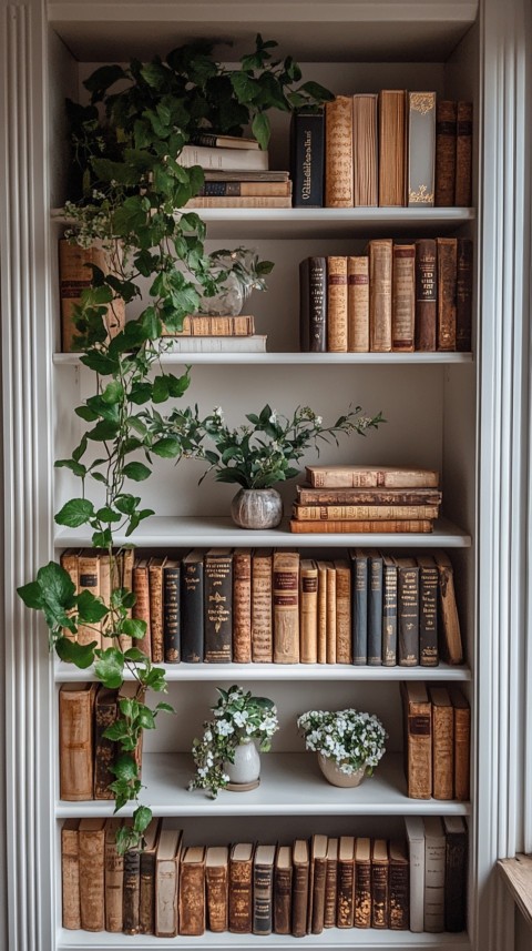 Neat Bookshelf with Minimal Decor – Feminine Blogger Aesthetic (290)