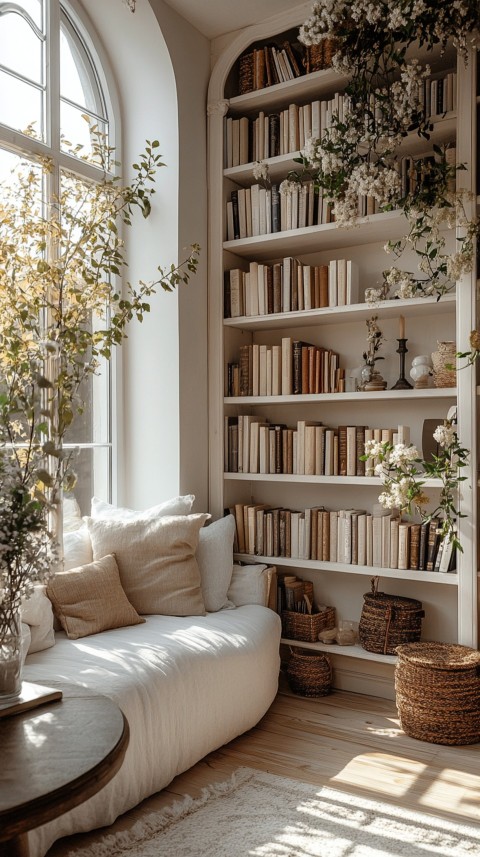 Neat Bookshelf with Minimal Decor – Feminine Blogger Aesthetic (284)