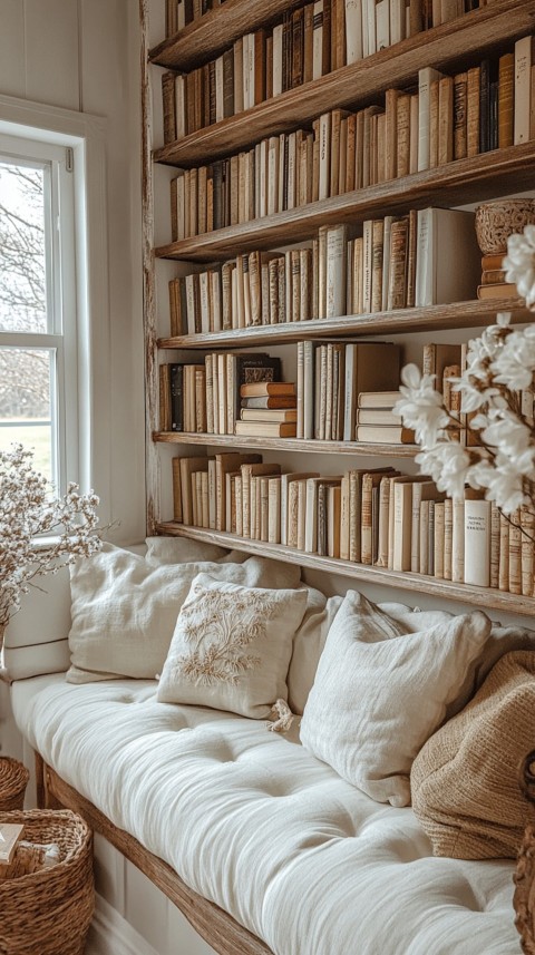 Neat Bookshelf with Minimal Decor – Feminine Blogger Aesthetic (293)