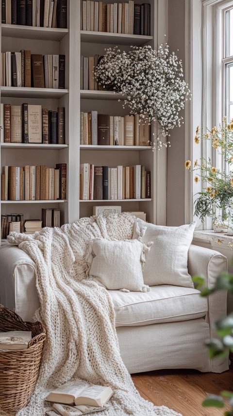 Neat Bookshelf with Minimal Decor – Feminine Blogger Aesthetic (275)