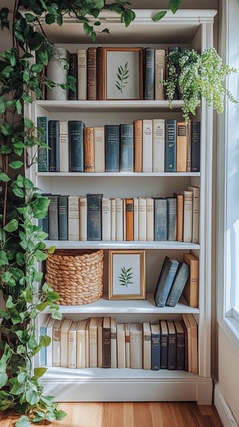 Neat Bookshelf with Minimal Decor – Feminine Blogger Aesthetic (279)