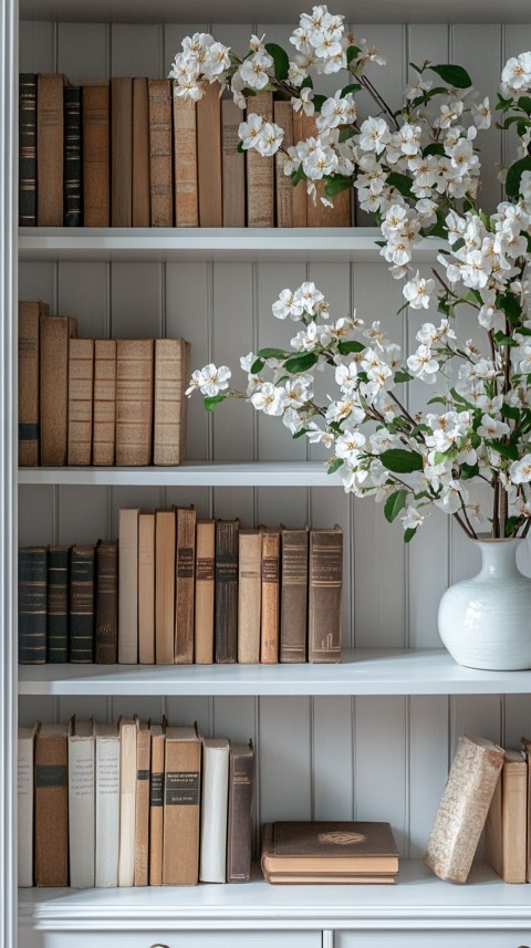 Neat Bookshelf with Minimal Decor – Feminine Blogger Aesthetic (319)