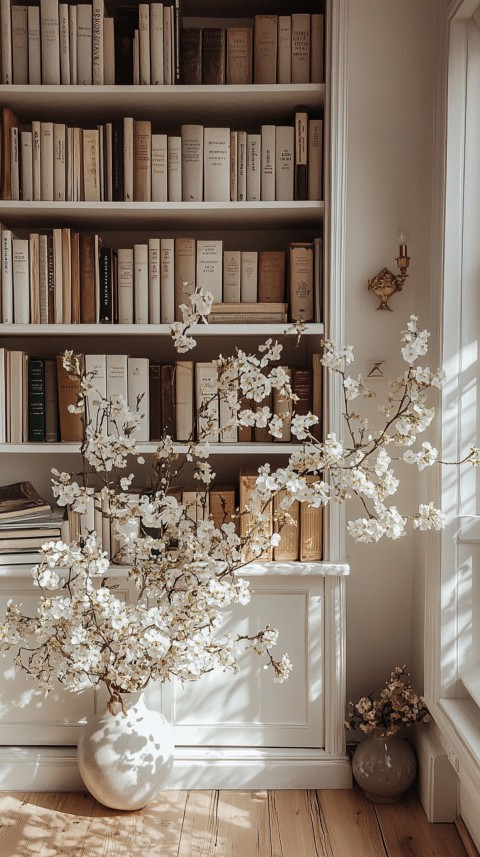 Neat Bookshelf with Minimal Decor – Feminine Blogger Aesthetic (333)