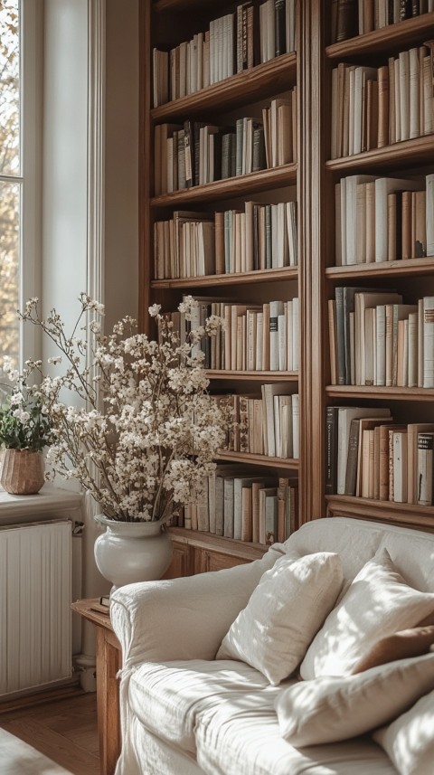 Neat Bookshelf with Minimal Decor – Feminine Blogger Aesthetic (361)