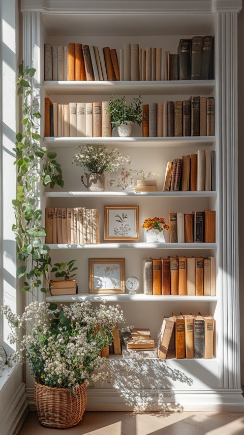 Neat Bookshelf with Minimal Decor – Feminine Blogger Aesthetic (364)