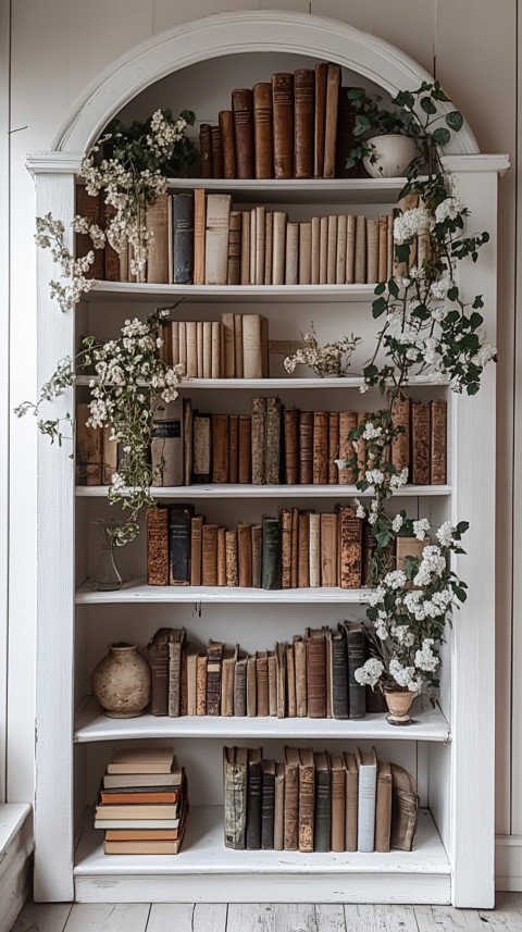 Neat Bookshelf with Minimal Decor – Feminine Blogger Aesthetic (400)