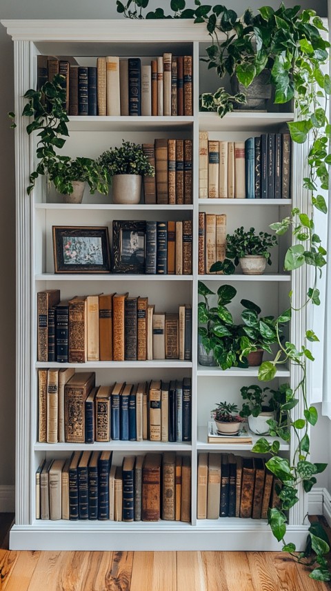 Neat Bookshelf with Minimal Decor – Feminine Blogger Aesthetic (397)