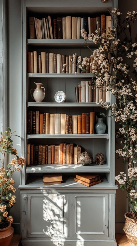 Neat Bookshelf with Minimal Decor – Feminine Blogger Aesthetic (374)