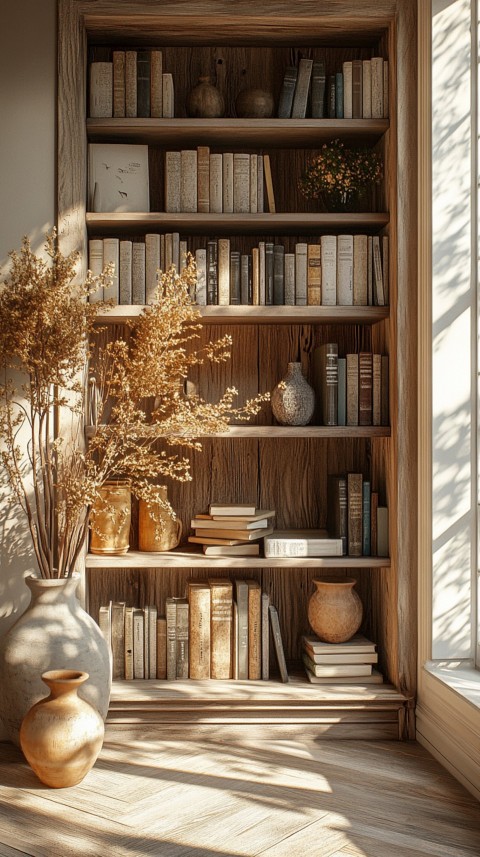 Neat Bookshelf with Minimal Decor – Feminine Blogger Aesthetic (390)