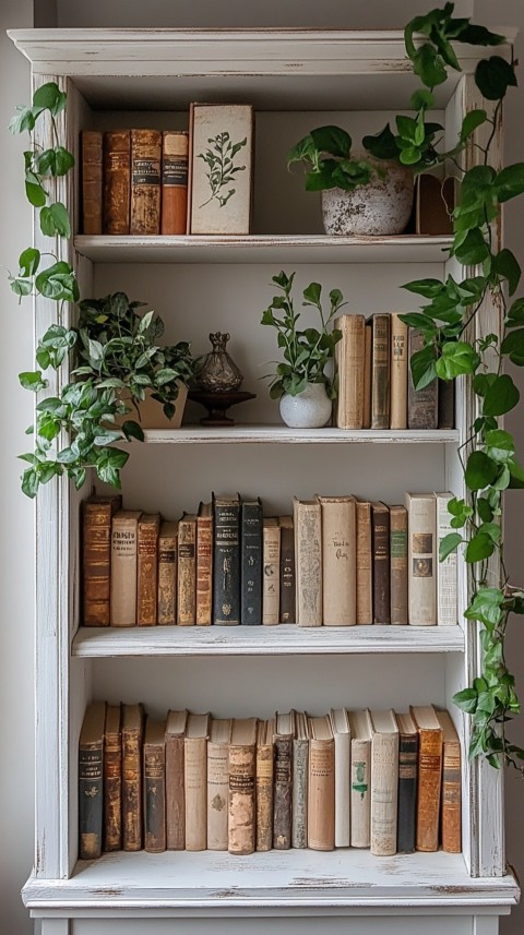 Neat Bookshelf with Minimal Decor – Feminine Blogger Aesthetic (408)