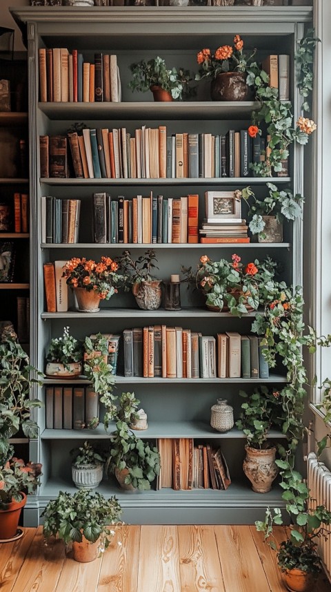 Neat Bookshelf with Minimal Decor – Feminine Blogger Aesthetic (405)