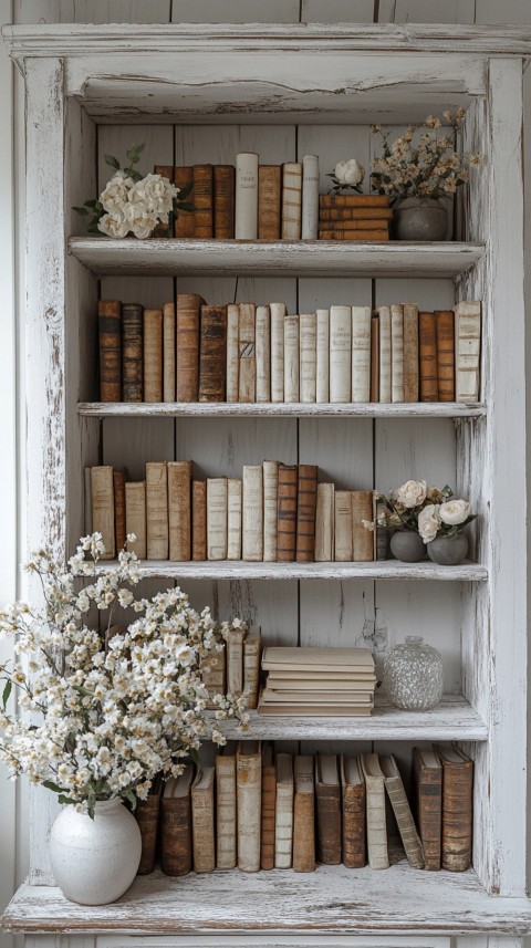 Neat Bookshelf with Minimal Decor – Feminine Blogger Aesthetic (404)