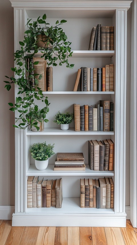 Neat Bookshelf with Minimal Decor – Feminine Blogger Aesthetic (443)