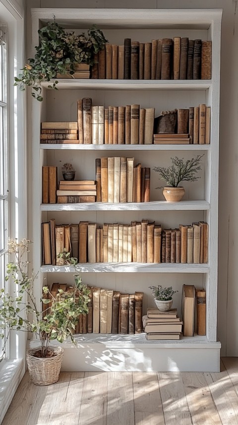 Neat Bookshelf with Minimal Decor – Feminine Blogger Aesthetic (432)