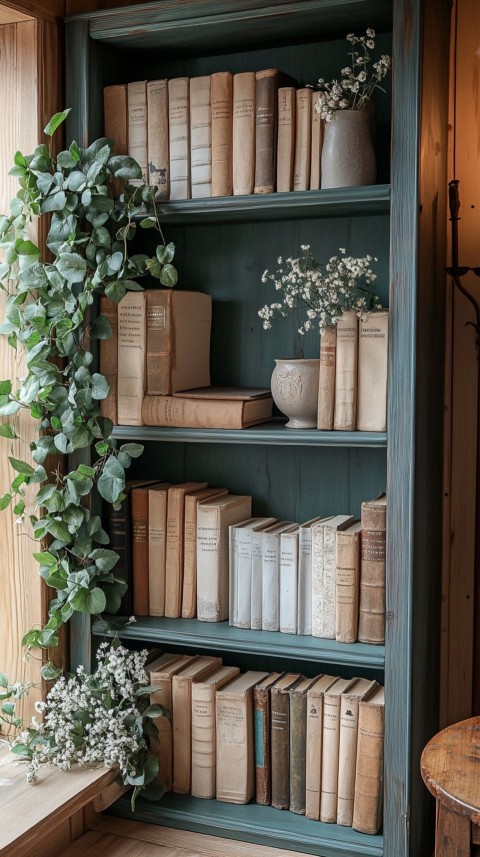 Neat Bookshelf with Minimal Decor – Feminine Blogger Aesthetic (440)