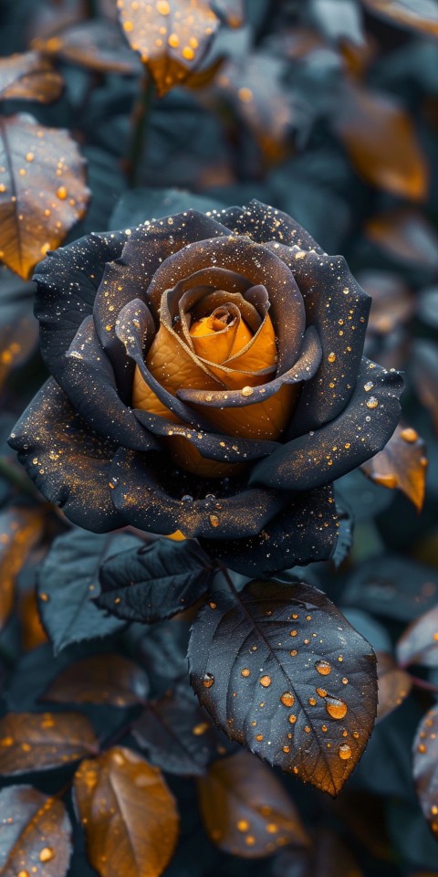 Beautiful Gold Rose Flowers Black and Yellow Aesthetics (61)
